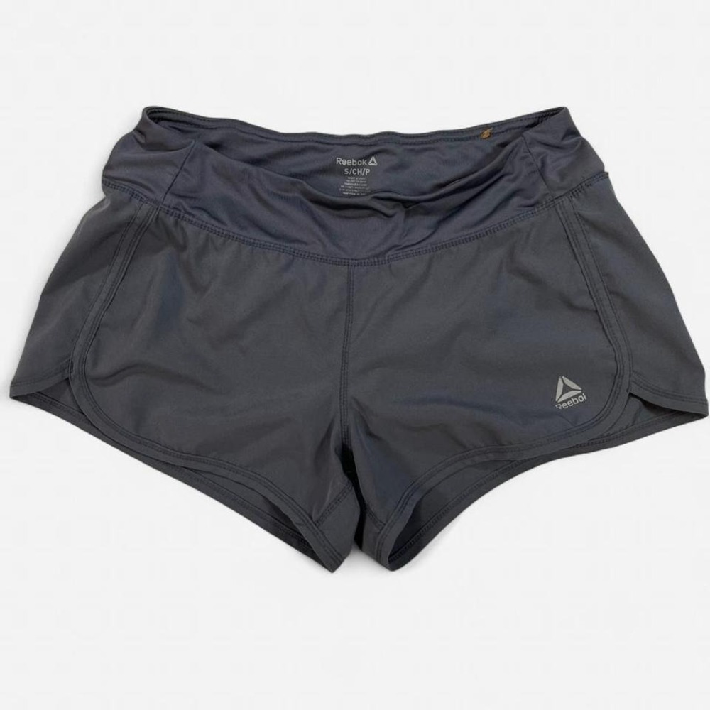 Reebok Speedwick Woman's Running Shorts Gray Built in Underwear Size Small